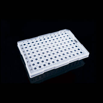 Płytki do PCR, 96 dołkowe bezbarwne z pół kołnierzem do użytku na  Termocykler Applied Biosystems® 7500 Fast Real-Time PCR