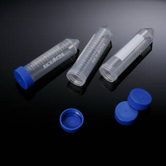 Non-sterile 50ml Flat-top cap Centrifuge Tubes, PP, Bulkpack, 500 Tubes /Bag, 500 Caps/Bag, 2 Bags/Case